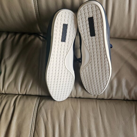 LACOSTE MEN'S LEATHER LACE-TO -TOE CHAYMON NAVY BLUE SNEAKERS US 11.5 BRAND NEW! - Picture 8 of 8